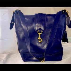 Coach purple leather shoulder bag